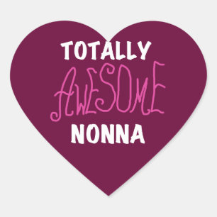 Phantastische Nonna Pink T - Shirt und Geschenke Herz-Aufkleber