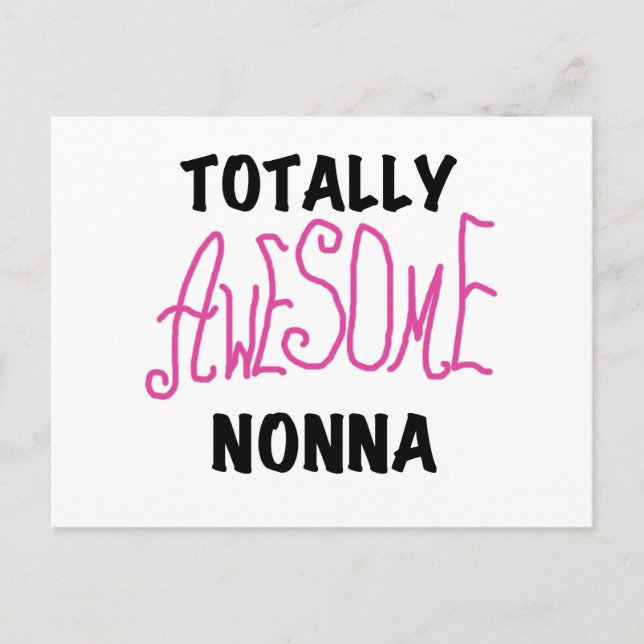 Phantastische Nonna Pink T - Shirt und Geschenke Postkarte (Vorderseite)