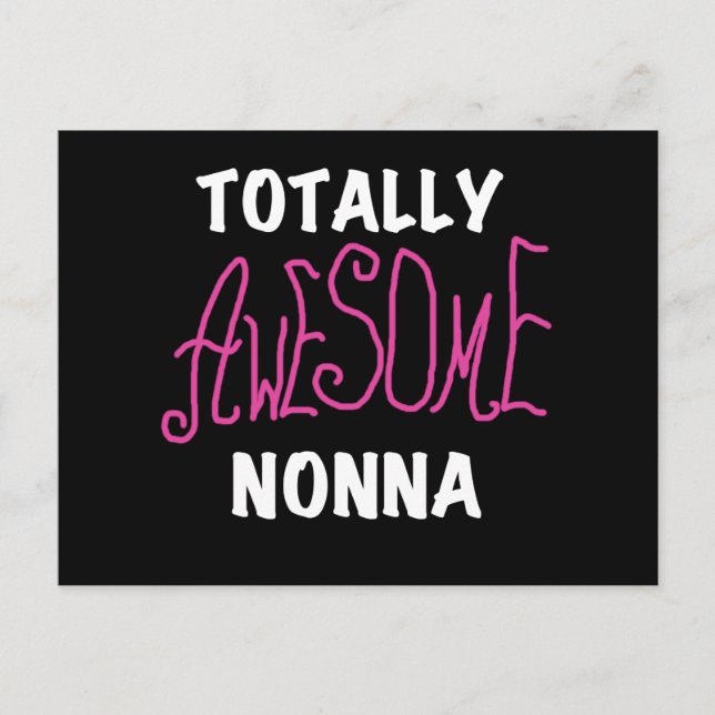 Phantastische Nonna Pink T - Shirt und Geschenke Postkarte (Vorderseite)