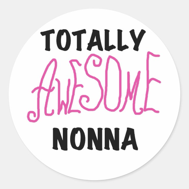 Phantastische Nonna Pink T - Shirt und Geschenke Runder Aufkleber (Vorderseite)