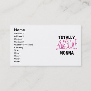 Phantastische Nonna Pink T - Shirt und Geschenke Visitenkarte
