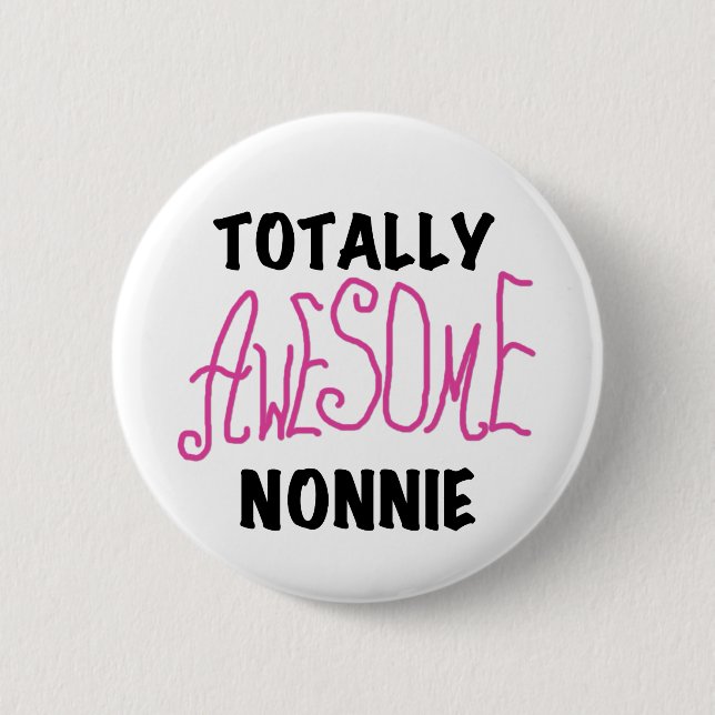 Phantastische Nonnie Pink Tshirts und Geschenke Button (Vorderseite)