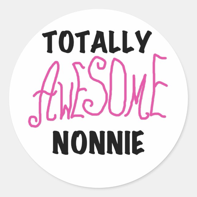 Phantastische Nonnie Pink Tshirts und Geschenke Runder Aufkleber (Vorderseite)