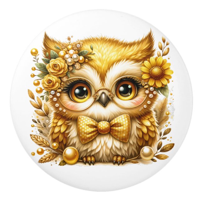 PHANTASTISCHE OWLS - Lesen Sie mehr über: Keramikknauf (Vorderseite)