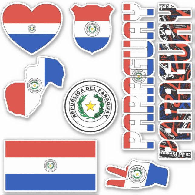 Phantastische Paraguay-Formen-Staatssymbole Aufkleber (Vorderseite)