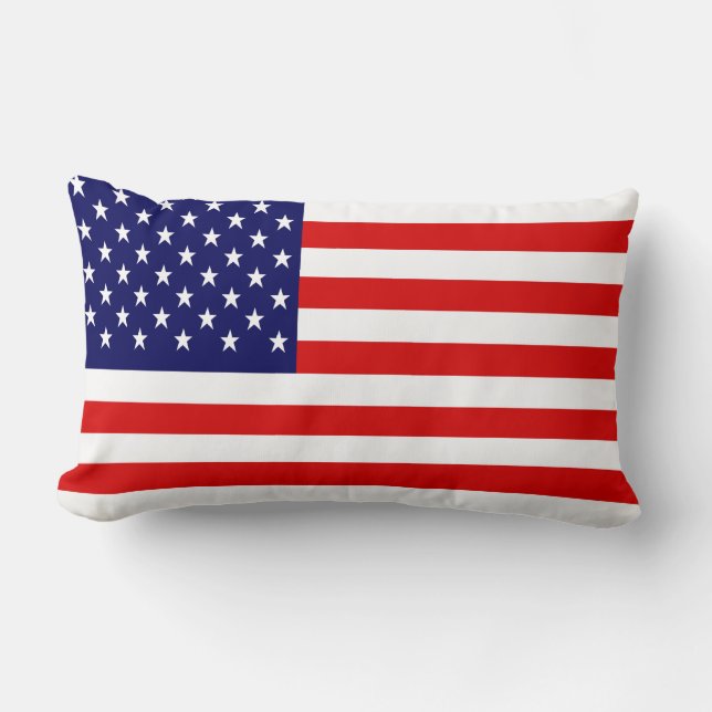 Phantastische patriotische amerikanische Flagge Lendenkissen (Vorderseite)
