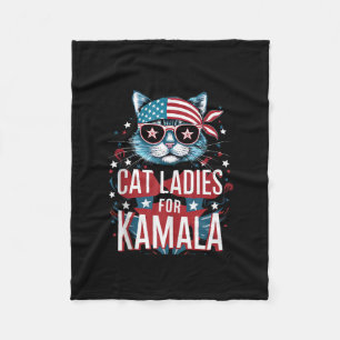 Phantastische Patriotische Katze mit Bandana Cat L Fleecedecke