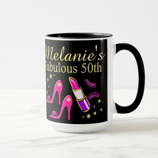 PHANTASTISCHE PERSONALISIERTE 50. BIRTHDAY DIVA-TA TASSE (Rechts)