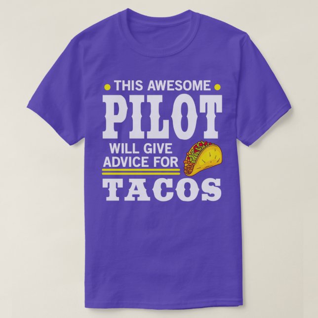 Phantastische Pilotanleitung für Tacos T-Shirt (Design vorne)