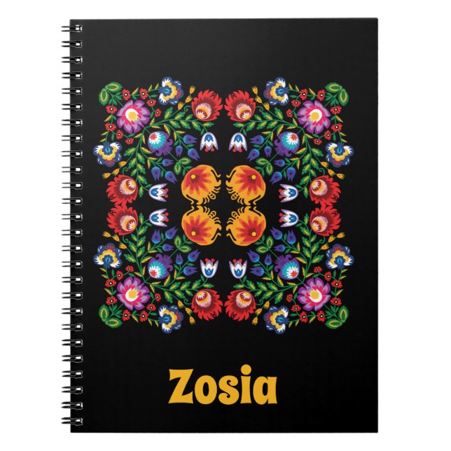🤩 Phantastische polnische Folk Wycinanki Notizblock (Vorderseite)