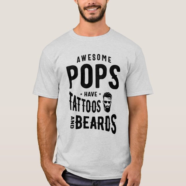 Phantastische Pop haben Tattoos und Bärengeschenk T-Shirt (Vorderseite)