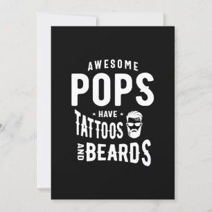 Phantastische Pop haben Tattoos und Bärte Einladung