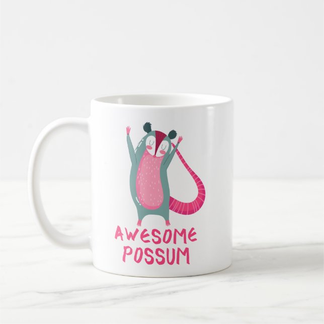 Phantastische Possum niedlich Opossum Kaffeetasse (Links)