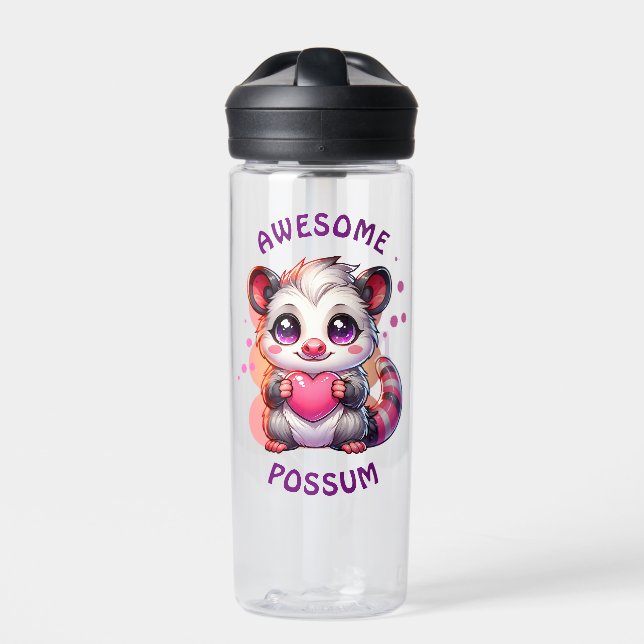 Phantastische Possum | Niedlicher Cartoon Opossum Trinkflasche (Vorderseite)