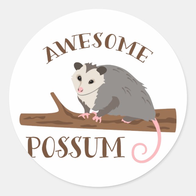 Phantastische Possum Runder Aufkleber (Vorderseite)