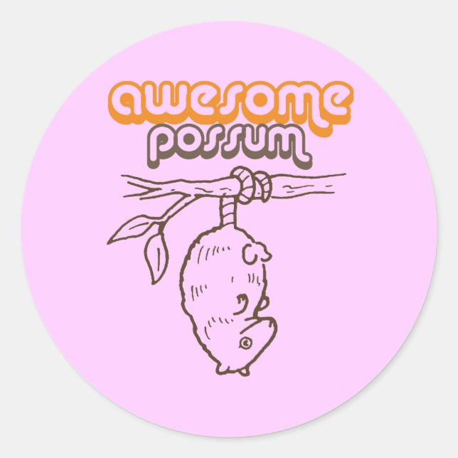 Phantastische Possum Runder Aufkleber (Vorderseite)