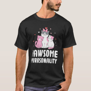 Phantastische Purrsonality Cat Pub Niedliche Felin T-Shirt