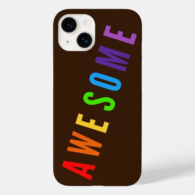 PHANTASTISCHE RAINBOW FARBEN POSTIVE FAPPY TEXT BR Case-Mate iPhone 14 HÜLLE (Rückseite)