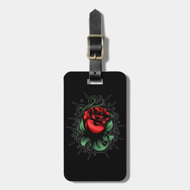 Phantastische Rose Gepäckanhänger (Vorderseite vertikal)