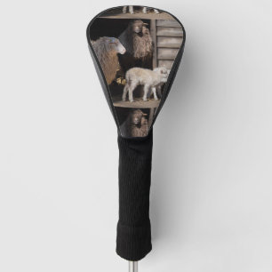 Phantastische Schafe mit Lämmern Tierfotos Golf Headcover