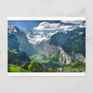 Phantastische Schweizer Alpen Postkarte