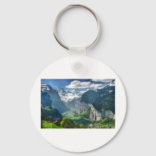 Phantastische Schweizer Alpen Schlüsselanhänger