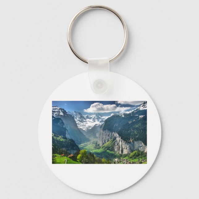 Phantastische Schweizer Alpen Schlüsselanhänger (Vorderseite)