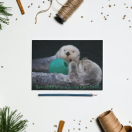 Phantastische Seeotter Feiertagspostkarte