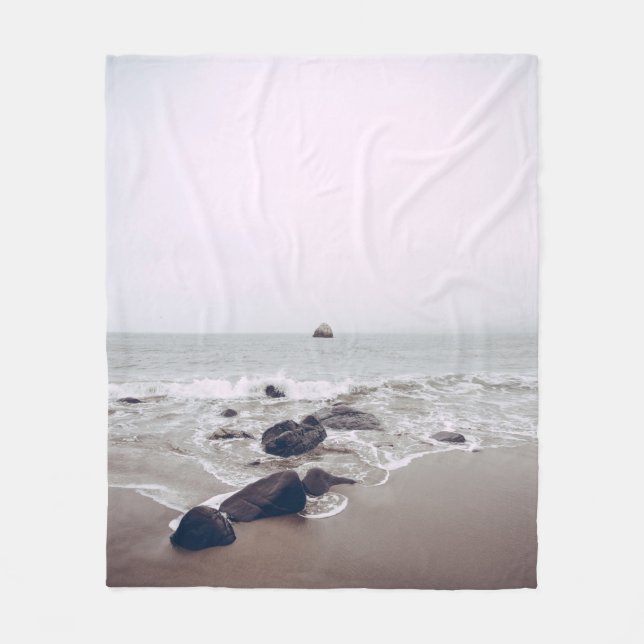 Phantastische Sicht auf den Strand Fleecedecke (Vorderseite)