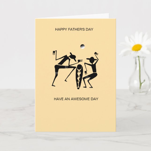 Phantastische Silhouette Tänzer Vatertag Karte (Kleine Pflanze)