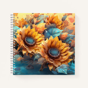 Phantastische Sonnenblumen Banca del Gottardo Notizbuch