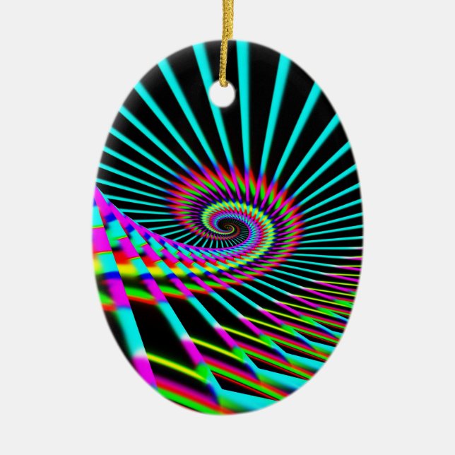 Phantastische Spirale (die Wörter ändern) Keramik Ornament (Vorne)