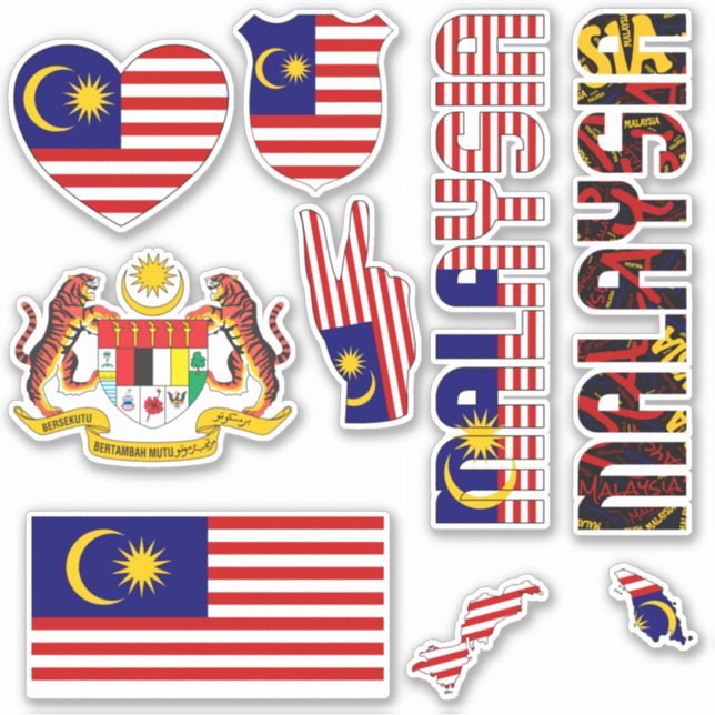 Phantastische Staatssymbole für Malaysia Aufkleber (Vorderseite)