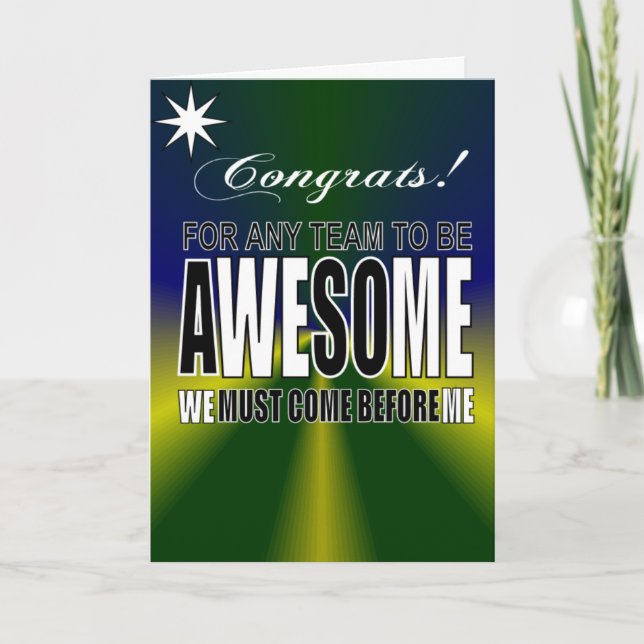 phantastische Teamarbeit Karte (Vorderseite)