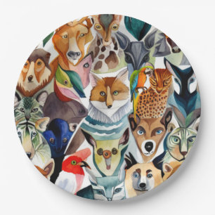 Phantastische Tiere Pappteller