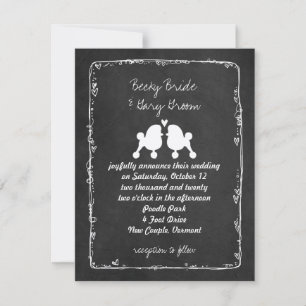 Phantastische Toy-Pudel-Hochzeitsankündigung Einladung