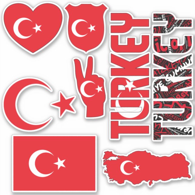Phantastische Türkei - Staatssymbole Aufkleber (Vorderseite)