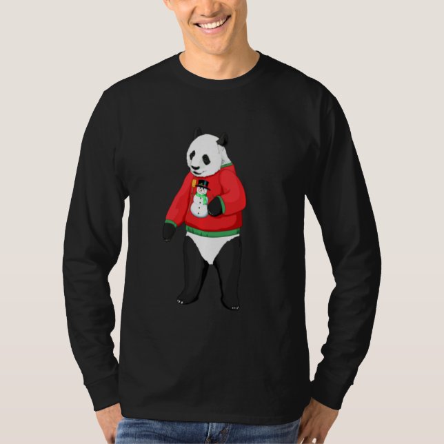 Phantastische Ugly Sweater Panda für Menschen, die T-Shirt (Vorderseite)