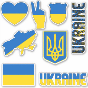 Phantastische Ukraine formt Staatssymbole Aufkleber