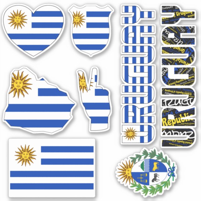 Phantastische Uruguay-Formen-Staatssymbole Aufkleber (Vorderseite)