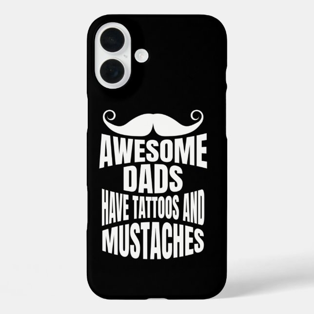 Phantastische Vater haben Tattoos Black iPhone Cas 16 Plus Hülle (Rückseite)
