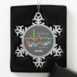 Phantastische Woche des Arztes Schneeflocken Zinn-Ornament