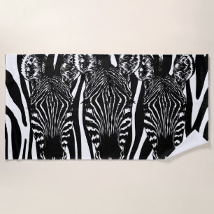 Phantastische Zebra Herd auf Zebra Print Strandtuch