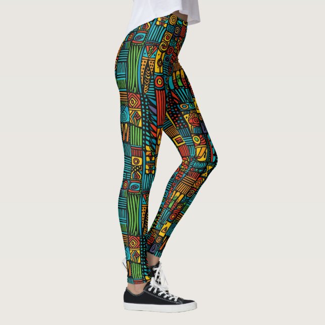 Phantastischer Abstrakter Pop Mode Leggings (Rechts)