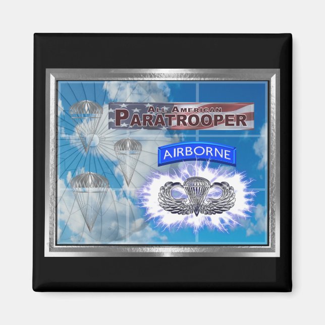 Phantastischer amerikanischer Fallschirmjäger und  Magnet (Vorne)