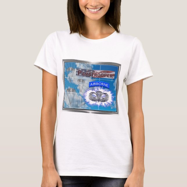 Phantastischer amerikanischer Fallschirmjäger und  T-Shirt (Vorderseite)