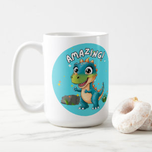 Phantastischer Aufkleber, Dinosaurier-Aufkleber Kaffeetasse