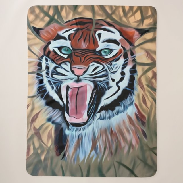 Phantastischer Augentiger auf Büschen Sherpadecke (Vorderseite)
