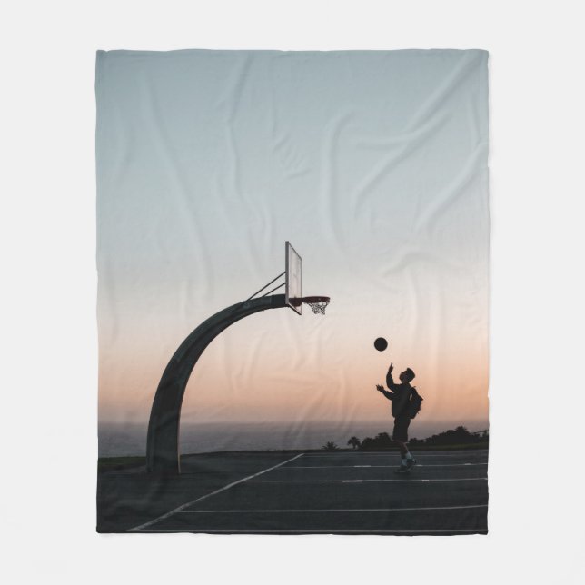 Phantastischer Basketballkorb Fleecedecke (Vorderseite)