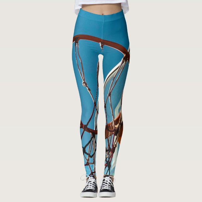 Phantastischer Basketballkorb Leggings (Vorderseite)